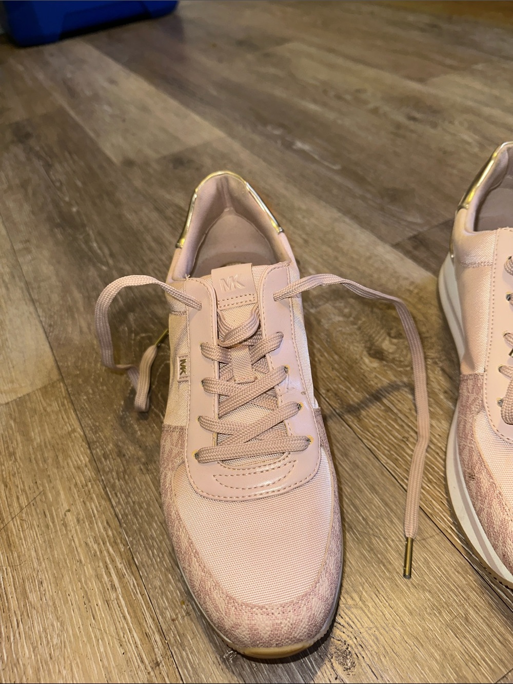 Michael Kors Blush Pink Lace-Up Trainer Sneakers